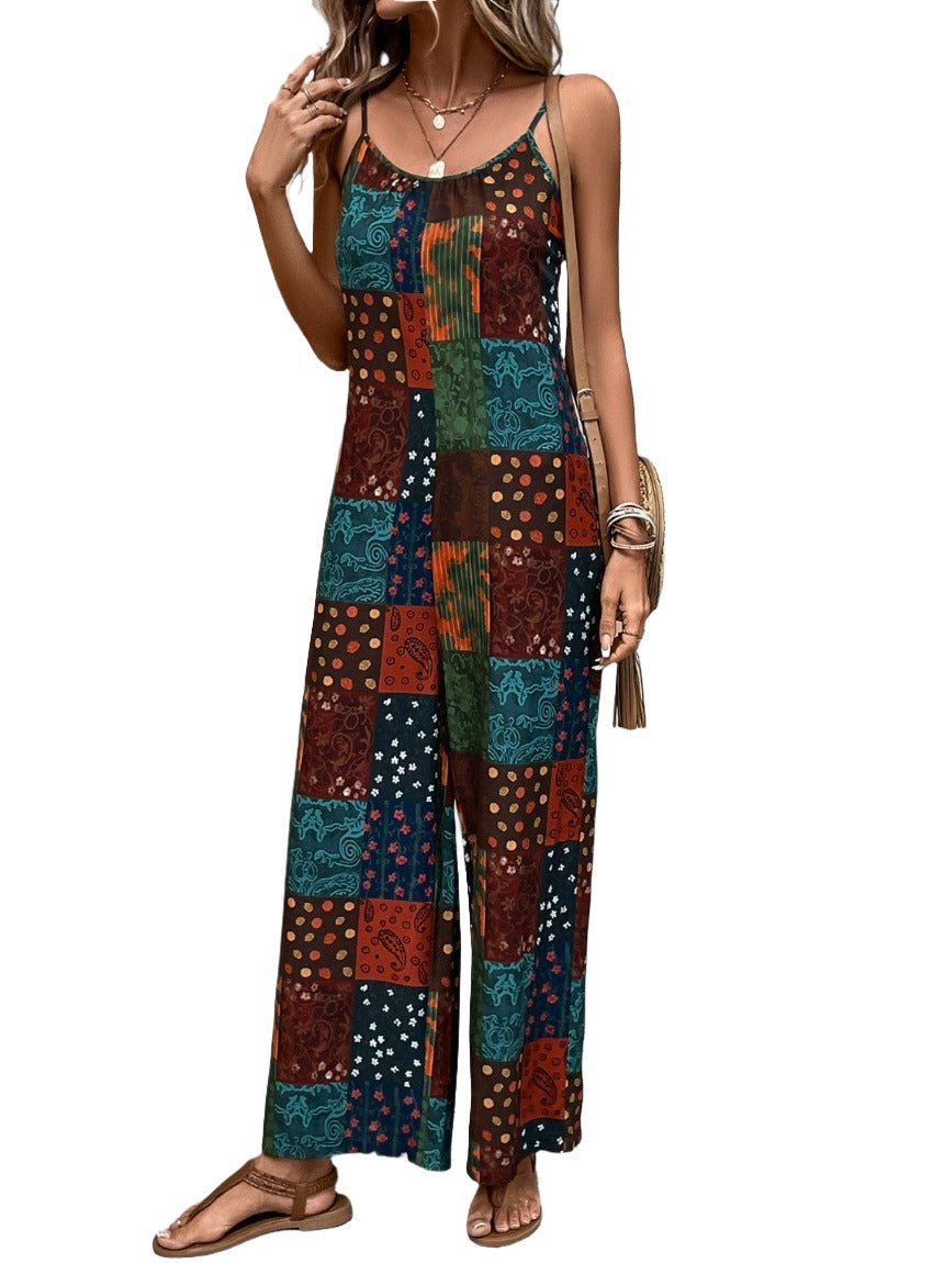Embrace bohemian flair with this comfy, eye-catching jumpsuit—perfect for versatile day-to-night style