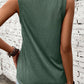 V-Neck Wide Strap Sleeveless Blouse