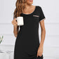 Soft black nightshirt with elegant trim details