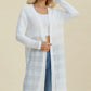 White Lightweight Longline Cardigan Perfect for Layering