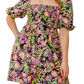 Brighten your wardrobe with ODDI's Floral Tie-Back Mini Dress - a perfect blend of comfort, style, and vibrant floral elegance