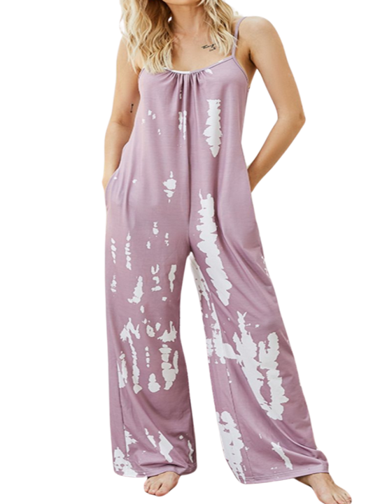 Embrace boho-chic style with our Tie-Dye Jumpsuit, featuring pockets and adjustable straps. Perfect for any casual outing. Available in 9 colors.