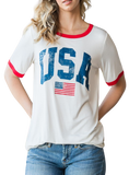 Show your USA pride with Heimish's stylish, comfy contrast trim tee, perfect for any casual occasion. Sizes for all!