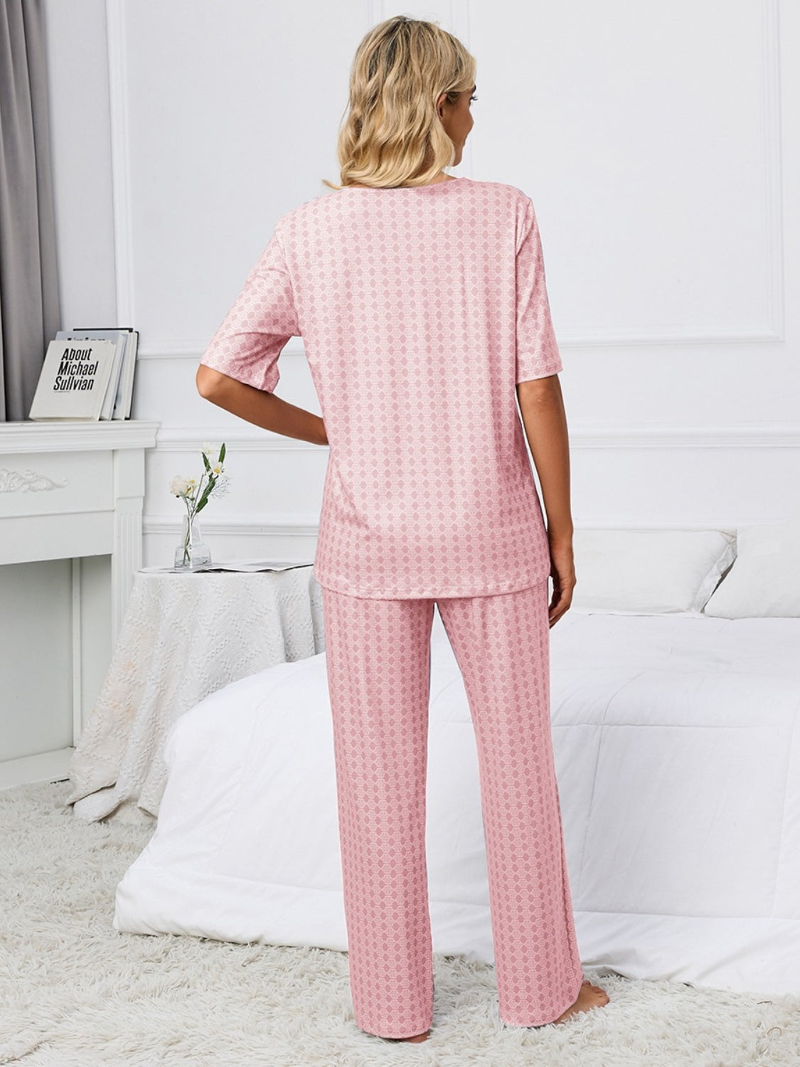 Indulge in luxury with our V-Neck Lounge Set. Available in blue & pink, perfect for stylish comfort at home. Shop now for cozy elegance!