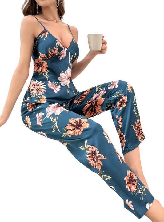 Plunge Cami & Pants Set for ultimate home comfort. Available in 3 colors - perfect for lounging in style