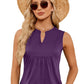 Stylish purple sleeveless blouse for summer