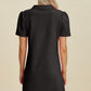 Black dress with textured details and versatile style