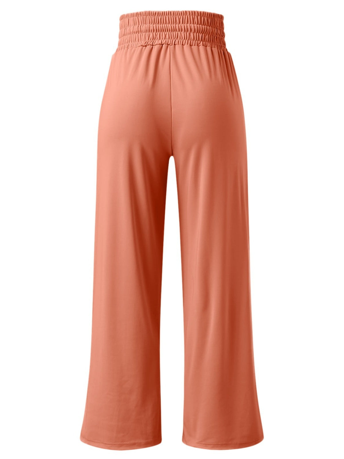 Wide-leg pants with a relaxed fit and adjustable waist in different colors.