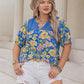 Women's floral blouse in bright, bold colors