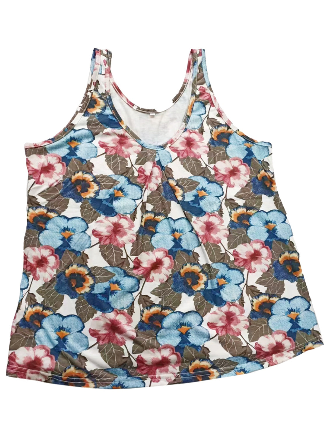 Colorful floral tank top with a casual, sleeveless design.