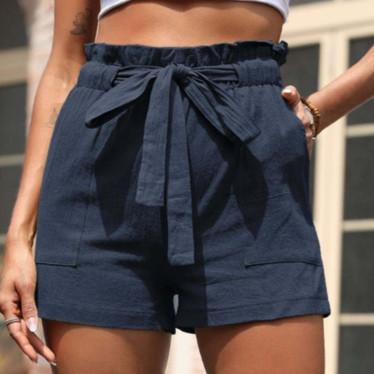 Elevate summer style effortlessly with our Drawstring Paperbag Waist Shorts. Comfort meets chic in versatile design. Shop now!