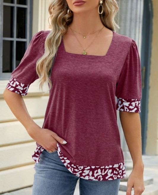 Discover elegance with our Square Neck Half Sleeve T-Shirt in 7 colors – the perfect blend of comfort and style for any occasion.