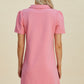 Textured dress in pink, featuring a comfortable fit and stylish design