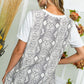 Gray snakeskin print comfortable V-neck T-shirt