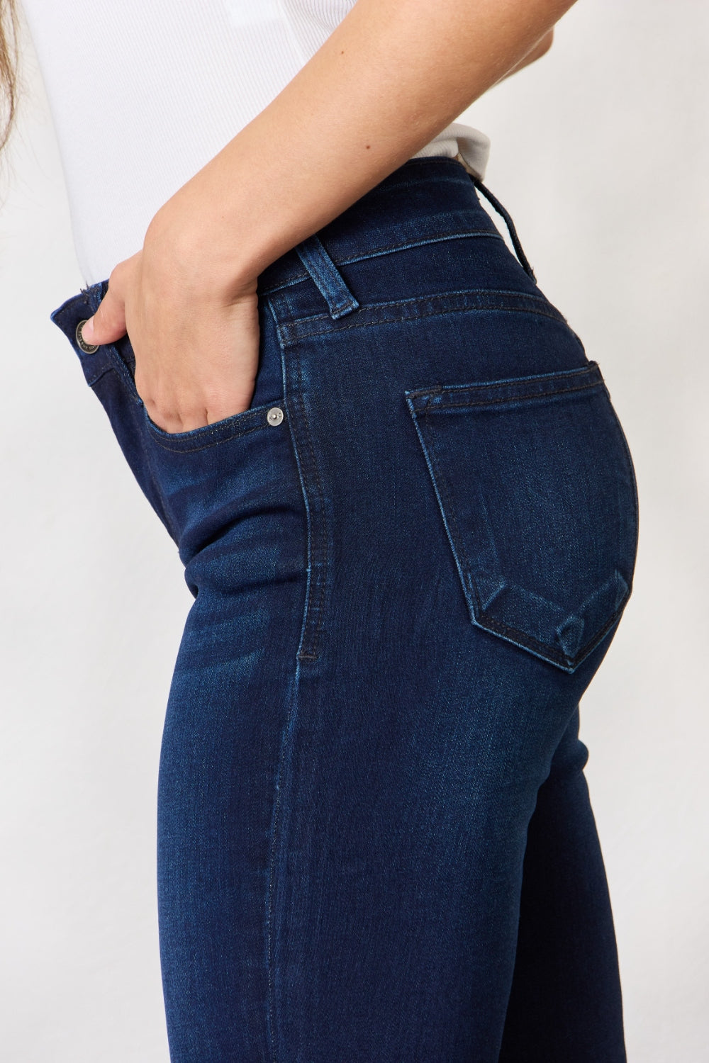 Discover the chic Kancan Mid Rise Flare Jeans. Perfect stretch, timeless style, and a flattering fit for every size. Elevate your denim game!