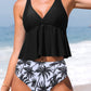 High Waist Two Piece Swimsuit with Ruffle Trim