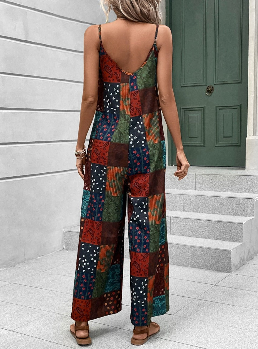 Embrace bohemian flair with this comfy, eye-catching jumpsuit—perfect for versatile day-to-night style