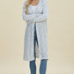 Stylish Light Blue Multicolor Cardigan with Delicate Knit