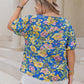 Comfortable floral print top with a cheerful spring design