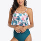 Dive into style with our Tropical Print Ruffled Two-Piece Swimsuit. Perfect fit, vibrant colors, and ultimate comfort for your sunny getaways.