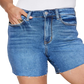 Slip into Judy Blue's High Waist Slim Denim Shorts for a sleek, flattering silhouette, designed to enhance and comfort full-size figures stylishly.