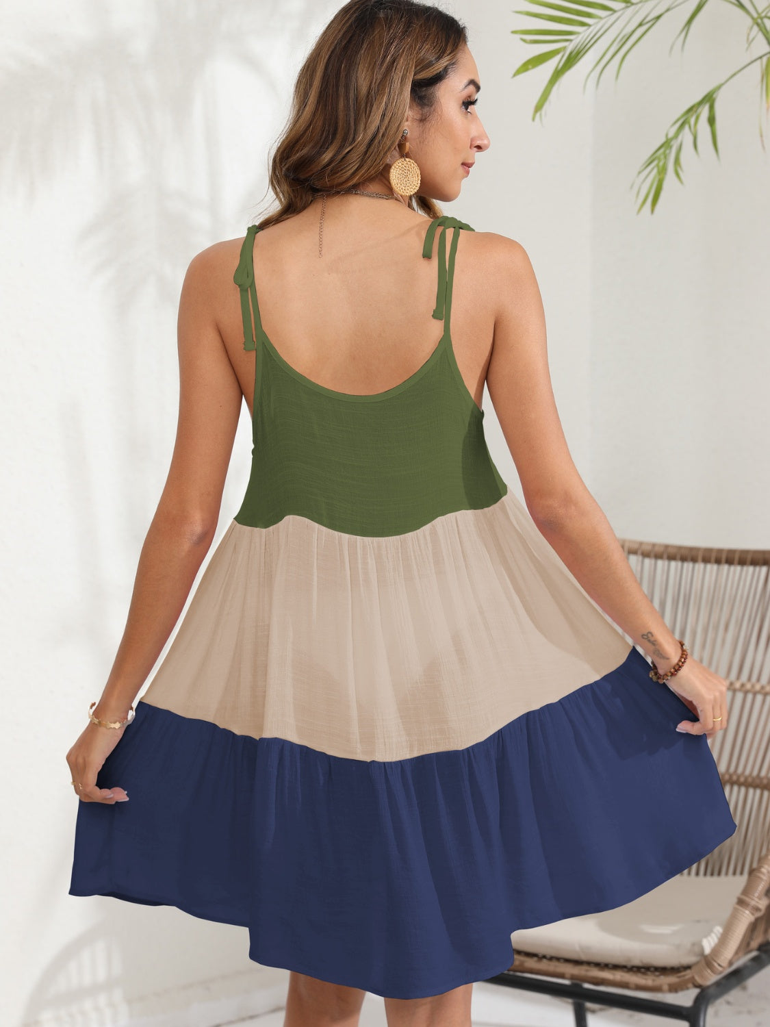 Embrace summer with our airy Color Block Dress, perfect for beach to bistro transitions. Adjustable fit, in 3 vibrant color combos.