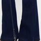 Kancan Mid Rise Slim Flare Jeans In Dark Wash