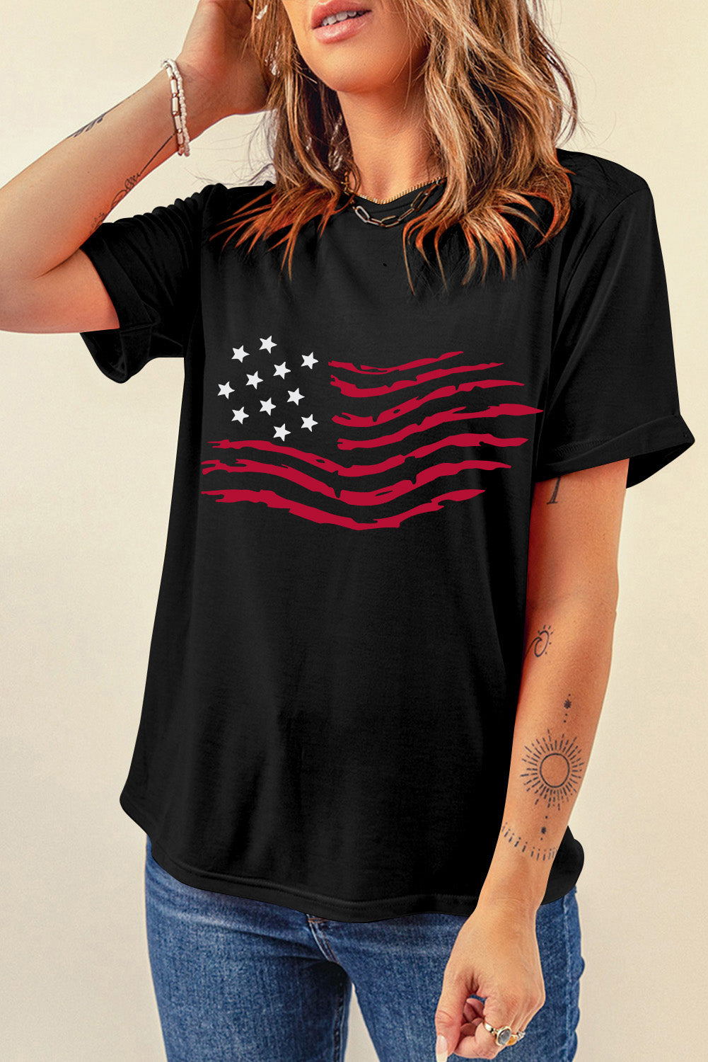 Show your pride with this bold Black American Flag T-Shirt. Perfect comfort, iconic style, and durable quality for everyday patriots.