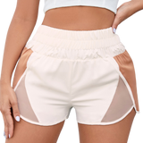 Chic Color Block Shorts with a wide waistband for ultimate comfort and style. Perfect for casual or active wear.