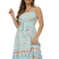 Floral Boho Chic Midi Dress with waist tie for a perfect fit.