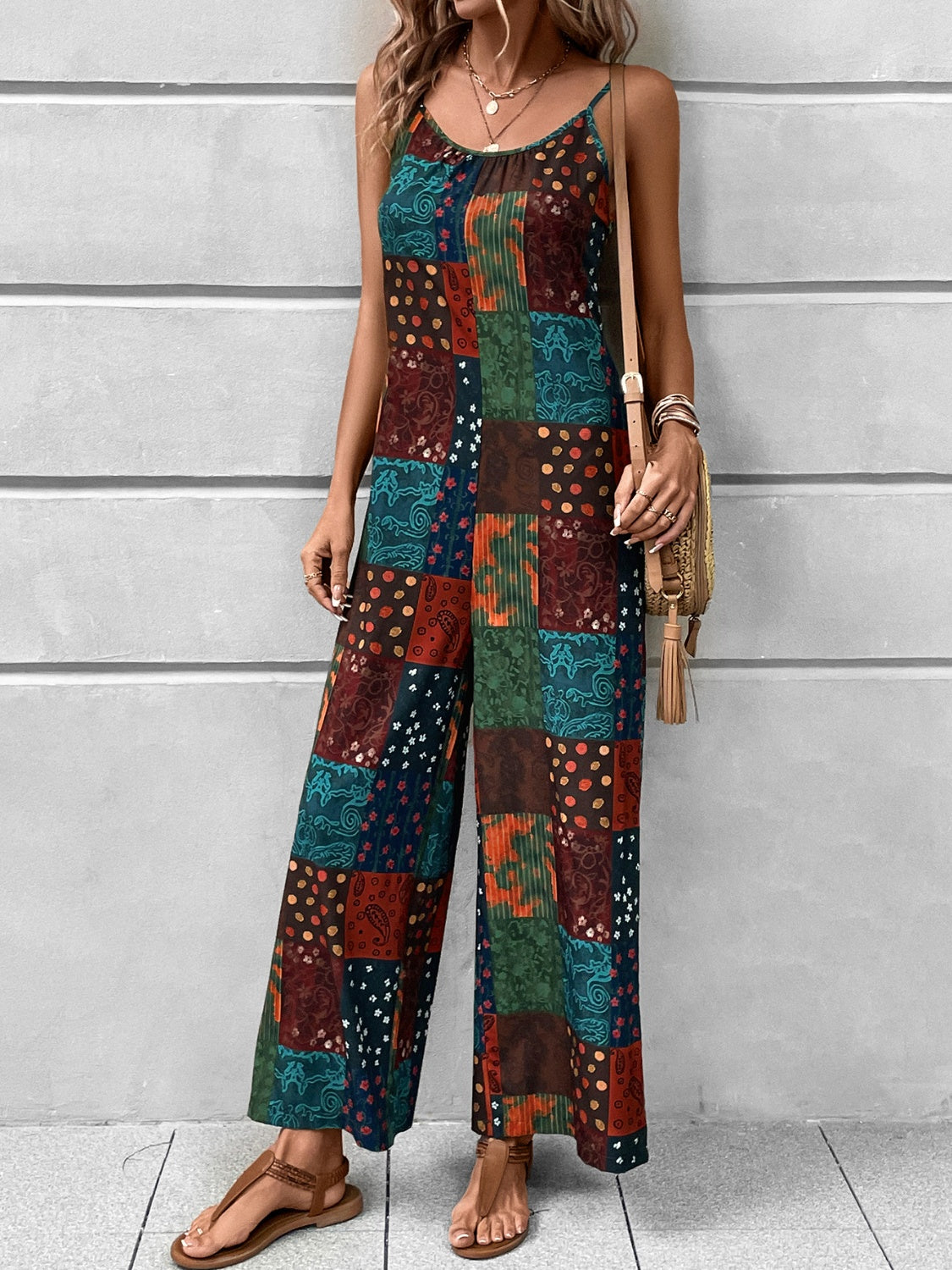 Embrace bohemian flair with this comfy, eye-catching jumpsuit—perfect for versatile day-to-night style