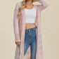 Soft Pink Longline Cardigan Ideal for Layering