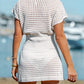 Openwork Short Sleeve Bathing Suit Cover Up