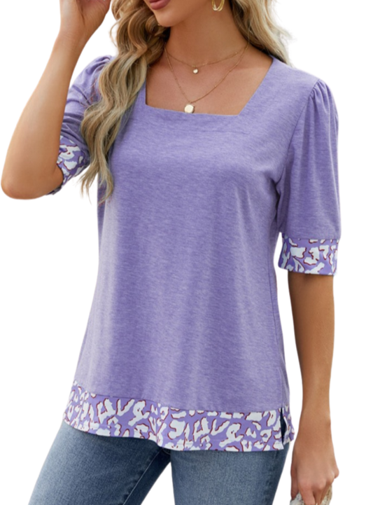 Discover elegance with our Square Neck Half Sleeve T-Shirt in 7 colors – the perfect blend of comfort and style for any occasion.