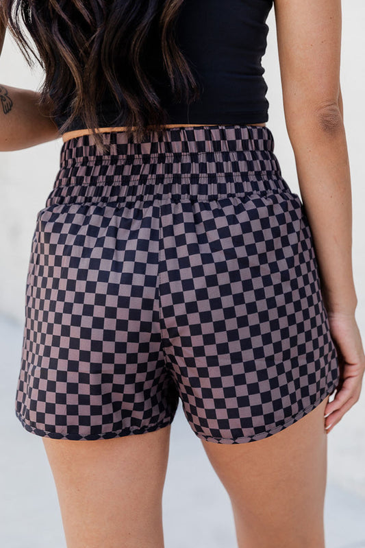 Shop the versatile Checkered Elastic Waist Shorts, perfect for style and comfort on any casual day. Easy wear, easy care!