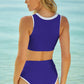 Get ready to shine with our Contrast Trim Two-Piece Swimsuit - perfect blend of comfort, style, and durability for your summer adventures