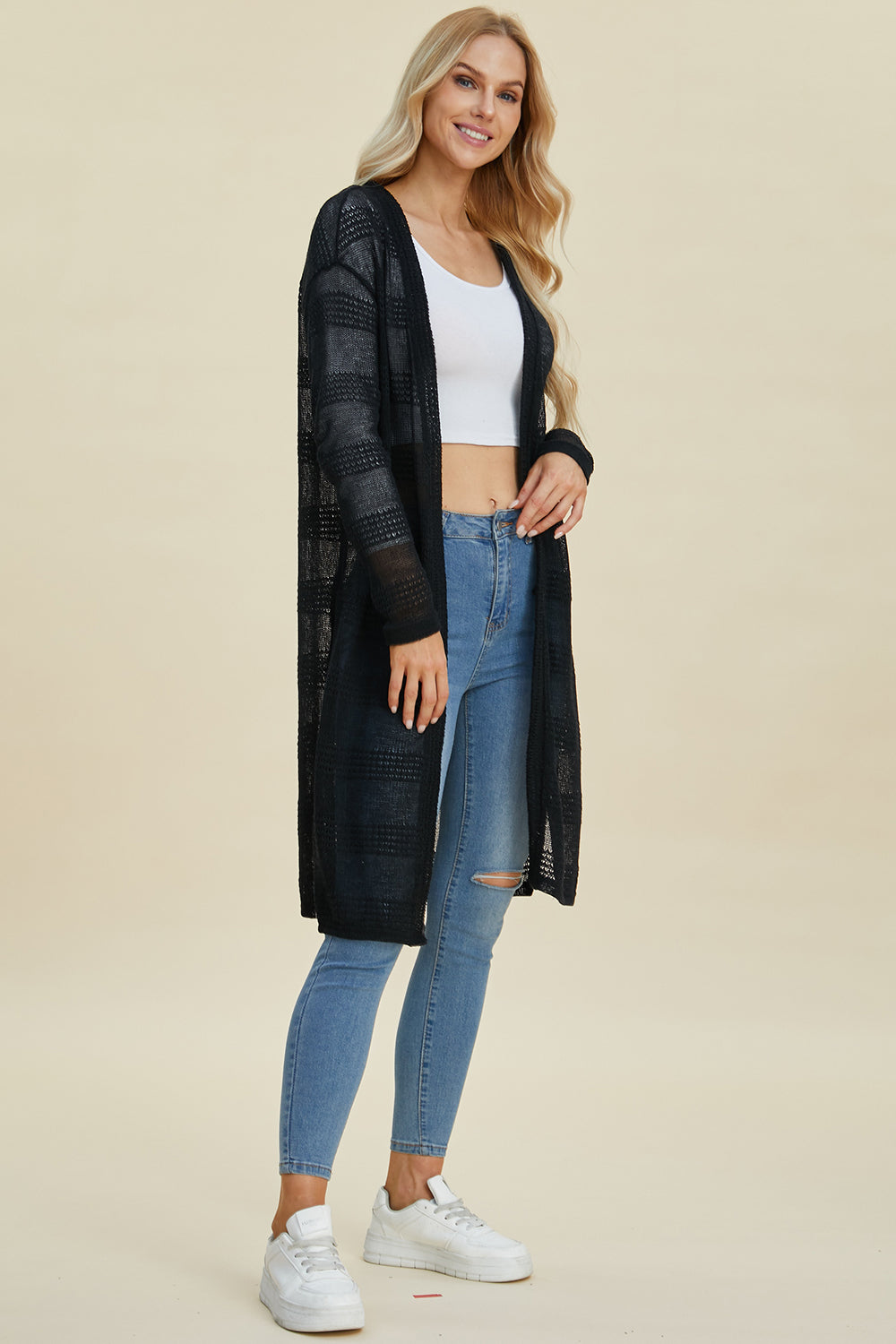 Classic Black Longline Cardigan for Any Occasion