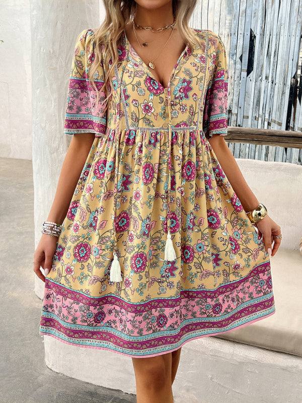 Flowy boho chic dress for everyday outings