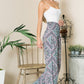 High-waisted pattern pants with boho chic designs