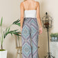 Versatile high-waisted print pants for multiple occasions