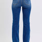 Flattering mid-rise bootcut jeans with stretchy, thermal-lined fabric
