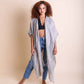 Gray kimono cover up perfect for summer layering.