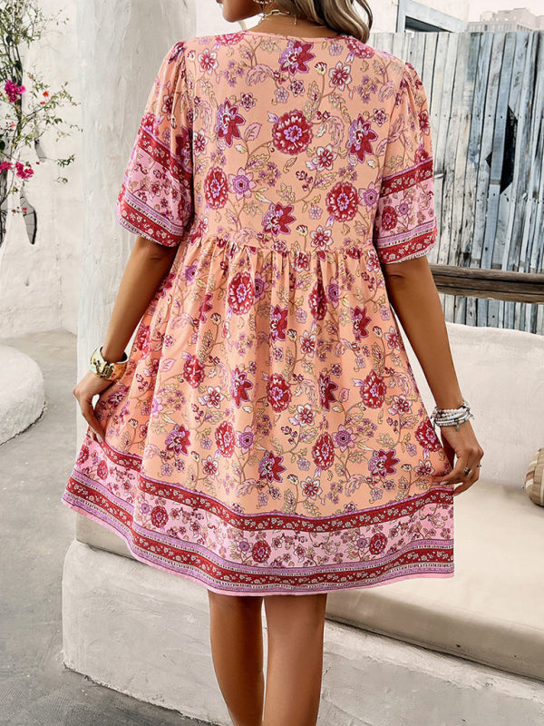 Bohemian floral dress for effortless style