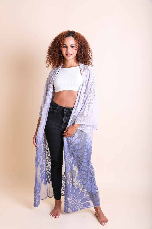 Trendy lace kimono for casual and dressy occasions