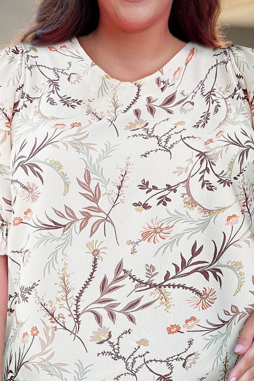 Versatile Plus Size Floral Top in Soft, Breathable Fabric