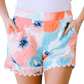 Chic summer style meets comfort with our Printed Lace Trim Shorts, featuring convenient pockets and an elegant design for every occasion.