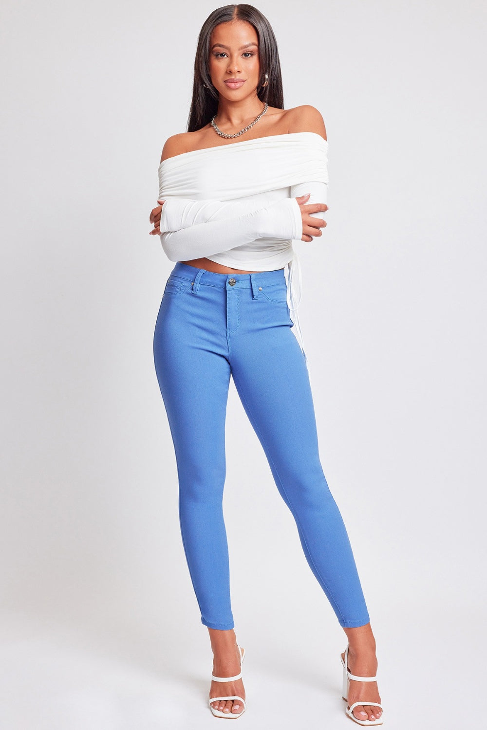 Shop YMI Hyperstretch Mid-Rise Skinny Pants for a flattering fit, versatile style, and ultimate comfort. Find your perfect pair today!