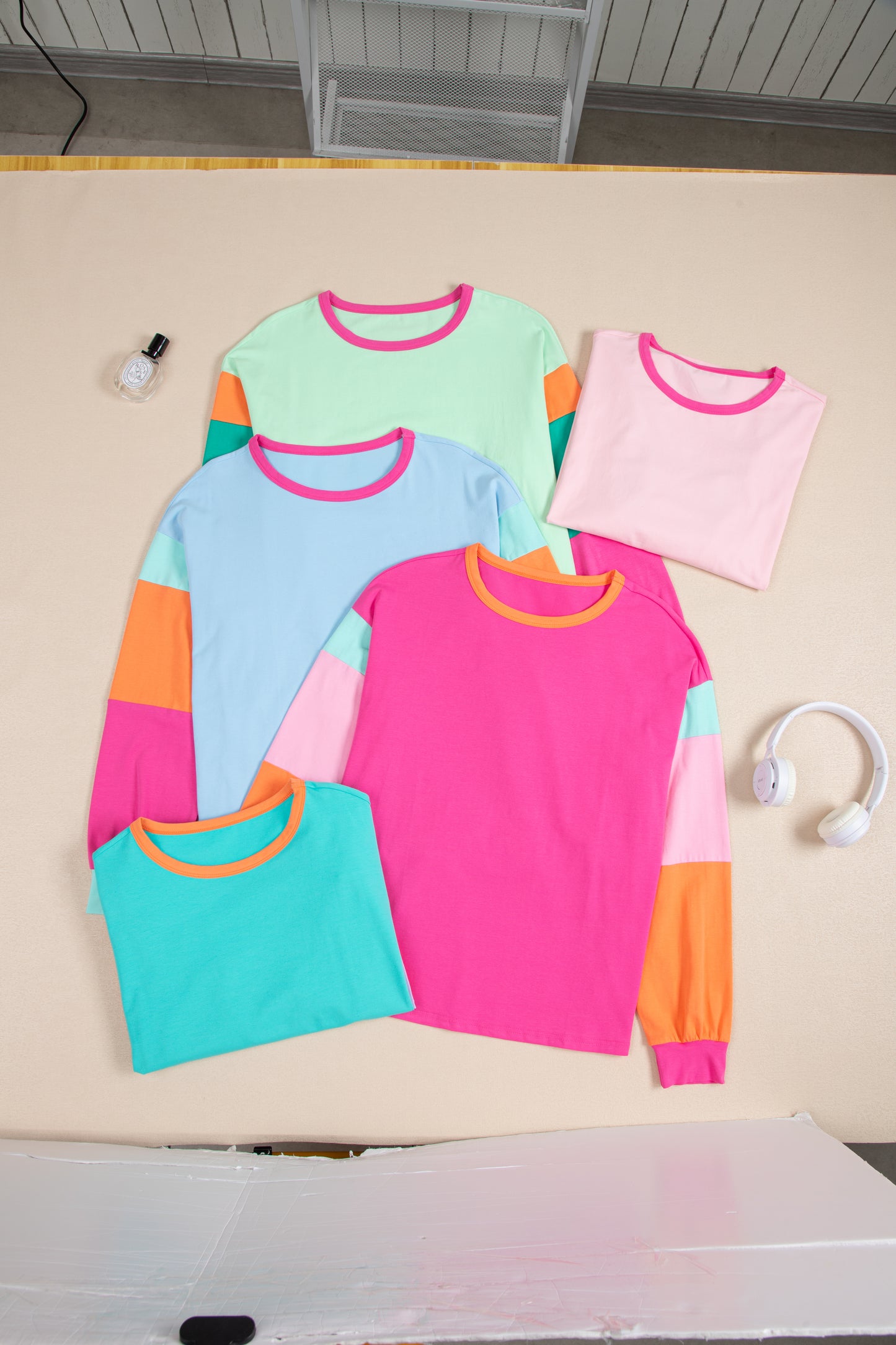 Pastel Sleeve Color Block Sweatshirt