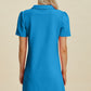Blue textured dress, perfect for casual and office wear