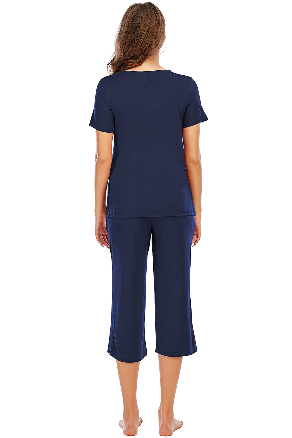 Cozy yet chic V-Neck Lounge Set perfect for relaxing at home or casual outings. Supreme comfort meets effortless style.